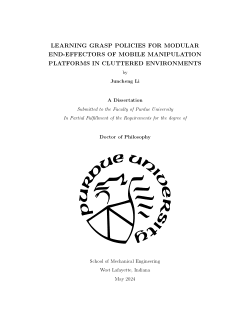 LEARNING GRASP POLICIES FOR MODULAR END-EFFECTORS OF MOBILE MANIPULATION PLATFORMS IN CLUTTERED ENVIRONMENTS