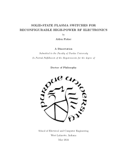 Solid-State Plasma Switches for Reconfigurable High-Power RF Electronics