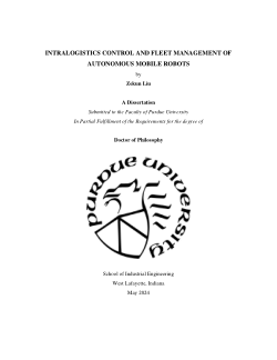 <b>INTRALOGISTICS CONTROL AND FLEET MANAGEMENT OF AUTONOMOUS MOBILE ROBOTS</b>