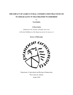<b>The impact of agricultural conservation practices on water quality in tile-drained watersheds</b>