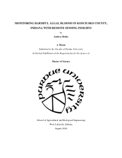 Monitoring Harmful Algal Blooms in Kosciusko County, Indiana with Remote Sensing Insights