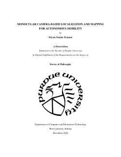 Monocular Camera-based Localization and Mapping for Autonomous Mobility