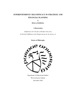 <b>Superintendents' Self-Efficacy in Strategic and Financial Planning</b>