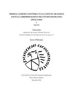 <b>Thermal comfort and energy evaluation of air-source and wall-embedded radiant heat pumps for heating </b><b>application</b>