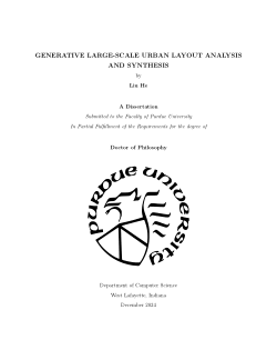 GENERATIVE LARGE-SCALE URBAN LAYOUT ANALYSIS AND SYNTHESIS