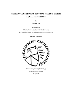 Stories of South Korean Doctoral Students in STEM: A Qualitative Study