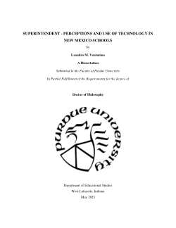 <b>​​Superintendent- Perceptions and Use of Technology​ In New Mexico Schools</b>