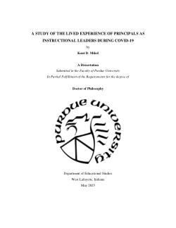 <b>​</b><b>A Study of the Lived Experience of Principals as Instructional Leaders during COVID-19</b><b>​</b><b>A Study </b><b>of the Lived Experience of Principals as Instructional Leaders During COVID-19</b><b>​</b>