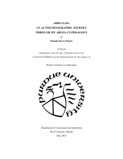 <b>ARRULLOS: AN AUTOETHNOGRAPHIC JOURNEY THROUGH MY ABUELA'S PEDAGOGY</b>