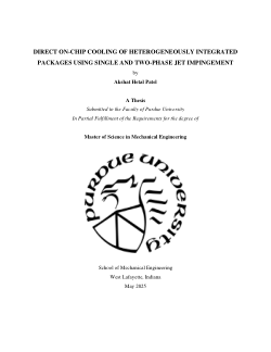<b>DIRECT ON-CHIP COOLING OF HETEROGENEOUSLY INTEGRATED PACKAGES USING SINGLE AND TWO-PHASE JET IMPINGEMENT</b>