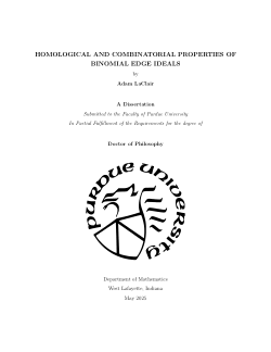 <b>HOMOLOGICAL AND COMBINATORIAL PROPERTIES OFBINOMIAL EDGE IDEALS</b>
