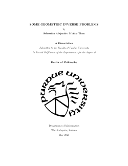 Some Geometric Inverse Problems