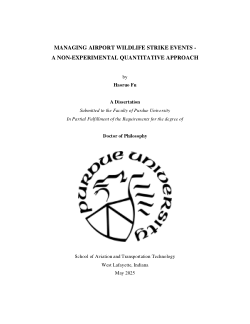 <b>Managing Airport Wildlife Strike Events - A Non-Experimental Quantitative Approach</b>