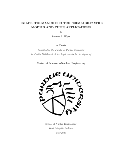 HIGH-PERFORMANCE ELECTROPERMEABILIZATION MODELS AND THEIR APPLICATIONS