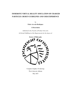 <b>IMMERSIVE VIRTUAL REALITY SIMULATION OF CHARGED PARTICLES: DESIGN GUIDELINES AND USER EXPERIENCE</b>