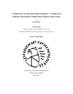"Community is the Basis for Learning": A Narrative Inquiry into Equity-Oriented Literacy Practices