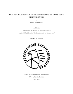 Output consensus in the presence of constant disturbances