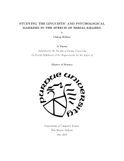 <b>Studying The Linguistic and Psychological Markers in the Speech of Serial Killers</b>