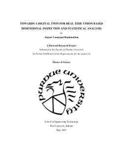 TOWARDS A DIGITAL TWIN FOR REAL TIME VISION BASED DIMENSIONAL INSPECTION AND STATISTICAL ANALYSIS