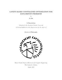 Latent-Based Constrained Optimization for Data-Driven Problems