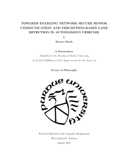 Towards Enabling Network Secure Sensor Communication and Perception-Based Lane Detection in Autonomous Vehicles.
