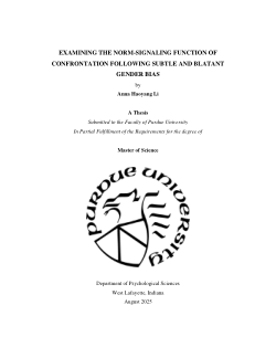 Examining the Norm-Signaling Function of Confrontation Following Subtle and Blatant Gender Bias