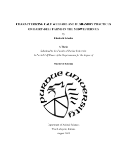 Characterizing calf welfare and husbandry practices on dairy-beef farms in the Midwestern US