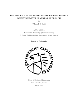 Heuristics for Engineering Design Processes: A Reinforcement Learning Approach