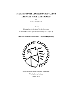 <b>Auxiliary Power Generation Module for a Reduced Scale AC Microgrid</b>