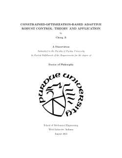 CONSTRAINED-OPTIMIZATION-BASED ADAPTIVE ROBUST CONTROL: THEORY AND APPLICATION