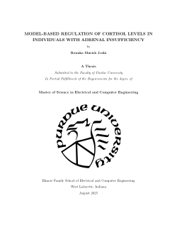 <b>MODEL-BASED REGULATION OF CORTISOL LEVELS IN INDIVIDUALS WITH ADRENAL INSUFFICIENCY</b>