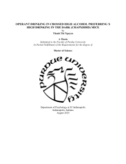 <b>OPERANT DRINKING IN CROSSED HIGH ALCOHOL PREFERRING X HIGH DRINKING IN THE DARK (cHAPXHDID) MICE</b>