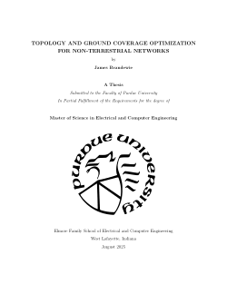 <b>TOPOLOGY AND GROUND COVERAGE OPTIMIZATION FOR NON-TERRESTRIAL NETWORKS</b>