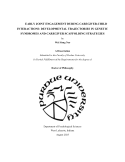 <b>Early joint engagement during caregiver-child interactions: Developmental trajectories in genetic syndromes and caregiver scaffolding strategies</b>