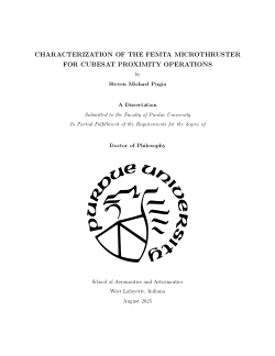 Characterization of the FEMTA Microthruster for CubeSat Proximity Operations