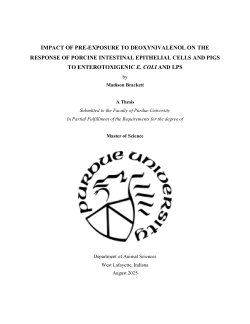 <b>Im</b><b>pact of Pre-exposure to Deoxynivalenol on the Response of Porcine Intestinal Epithelial Cells and Pigs to Enterotoxigenic E</b><b><i>. coli </i></b><b>and LPS</b>