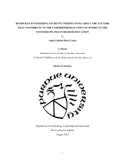 <b>HONDURAN ENGINEERING STUDENTS’ PERSPECTIVES ABOUT THE FACTORS THAT CONTRIBUTE TO THE UNDERREPRESENTATION OF WOMEN IN THE STEM DISCIPLINES IN HIGHER EDUCATION</b>