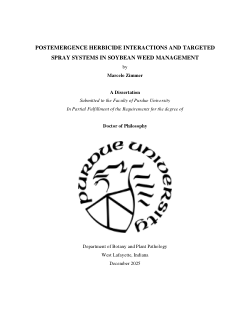 <b>Postemergence Herbicide Interactions and Targeted Spray Systems in Soybean Weed Management</b>
