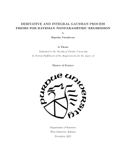 DERIVATIVE AND INTEGRAL GAUSSIAN PROCESS PRIORS FOR BAYESIAN NONPARAMETRIC REGRESSION