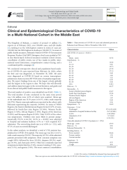 Clinical and epidemiological characteristics of COVID-19 in a multi-national cohort in the Middle East