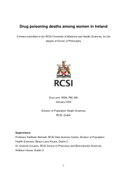 Drug Poisoning Deaths Among Women in Ireland