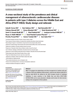 A cross-sectional study of the prevalence and clinical management of atherosclerotic cardiovascular diseases in patients with type 2 diabetes across the Middle East and Africa (PACT-MEA): study design and rationale