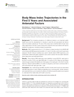 Body mass index trajectories in the first 5 years and associated antenatal factors