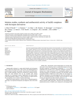 Solution studies, synthesis and antibacterial activity of Ga(III) complexes with bis-kojate derivatives
