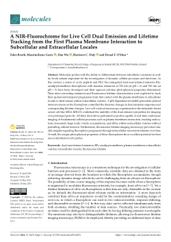 A NIR-fluorochrome for live cell dual emission and lifetime tracking from the first plasma membrane interaction to subcellular and extracellular locales