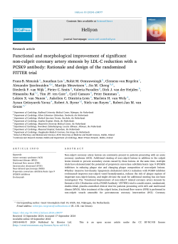 Functional and morphological improvement of significant non-culprit coronary artery stenosis by LDL-C reduction with a PCSK9 antibody: rationale and design of the randomized FITTER trial