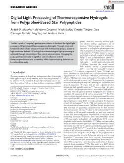 Digital light processing of thermoresponsive hydrogels from polyproline-based star polypeptides