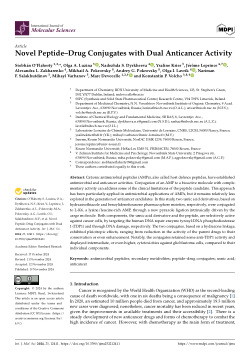 Novel peptide-drug conjugates with dual anticancer activity