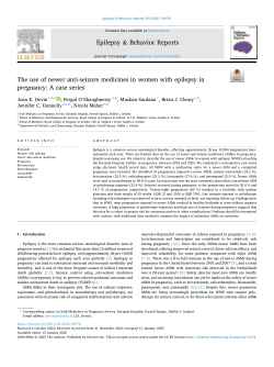 The use of newer anti-seizure medicines in women with epilepsy in pregnancy: a case series