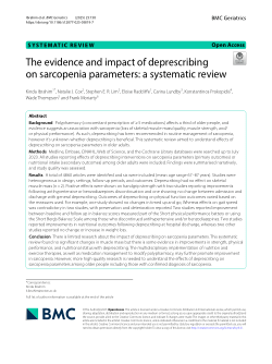 The evidence and impact of deprescribing on sarcopenia parameters: a systematic review